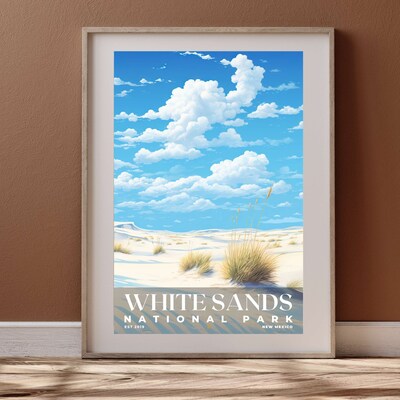 White Sands National Park Poster, Travel Art, Office Poster, Home Decor | S6 - image4